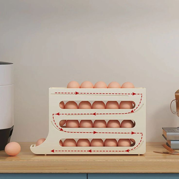 🥚 EggRoll™ – Dispensador Automático de Huevos – Organiza y Protege tus Alimentos